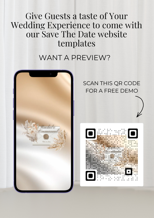 Frosted Gold Save The Date Website Template